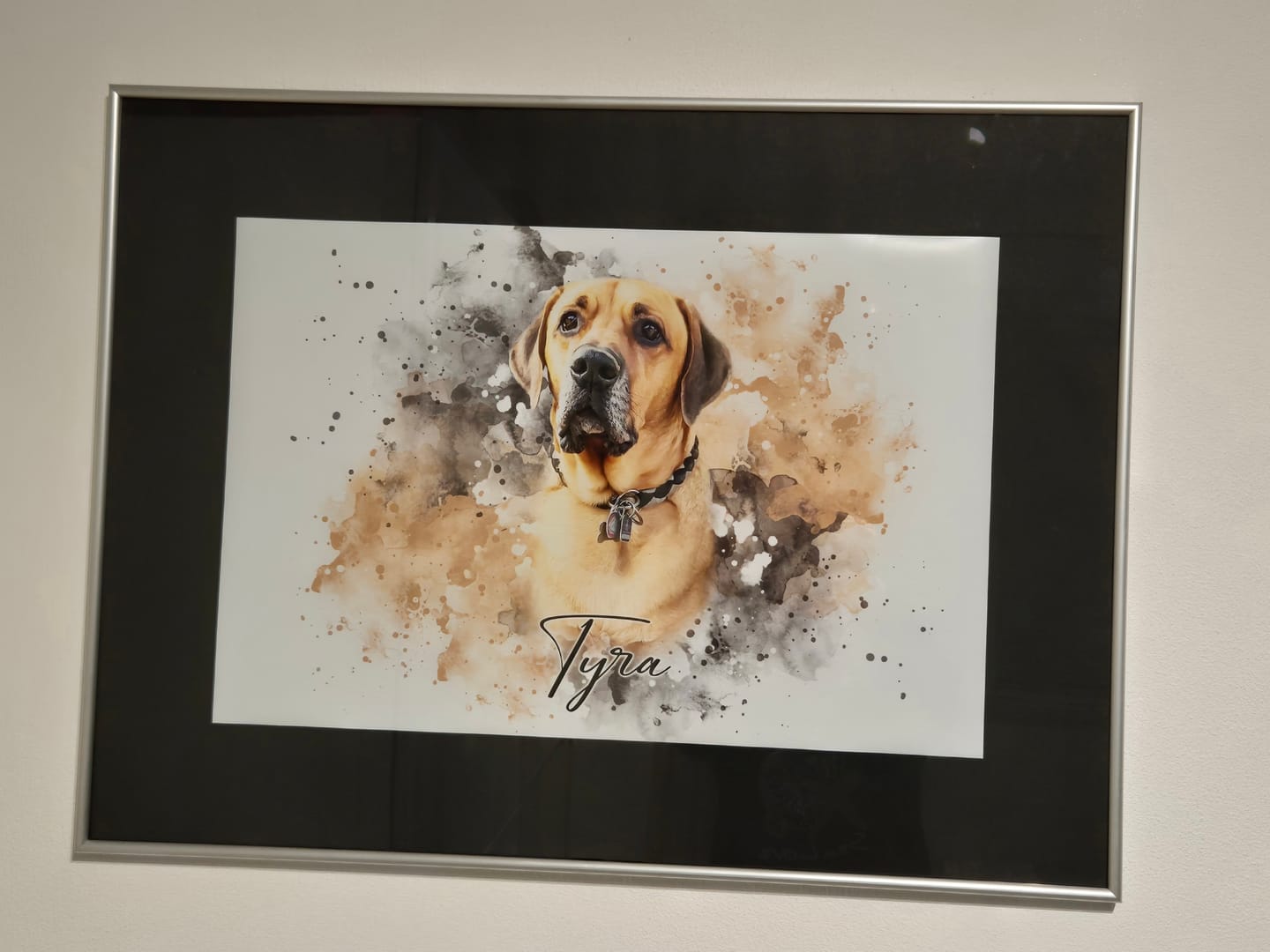 Customer photo review of Tierisches Wasserfarben Hunde Portrait