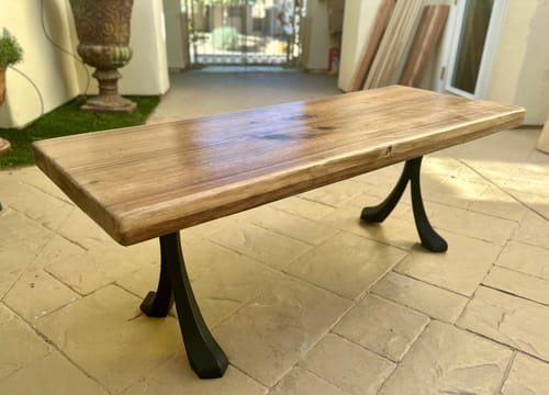 Customer photo review of Bench Legs 109 Xeni 16H Mid-Century Modern Style