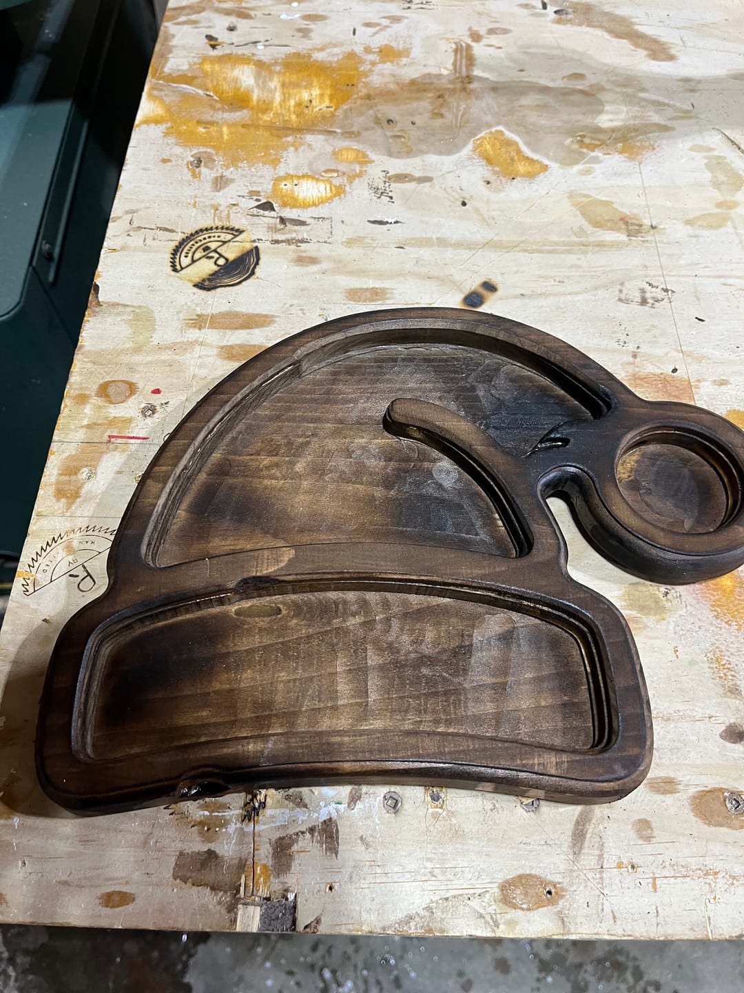 Customer photo review of 12.25x9.5" Santa Hat Tray 1 Acrylic Router Template [Limited Edition]