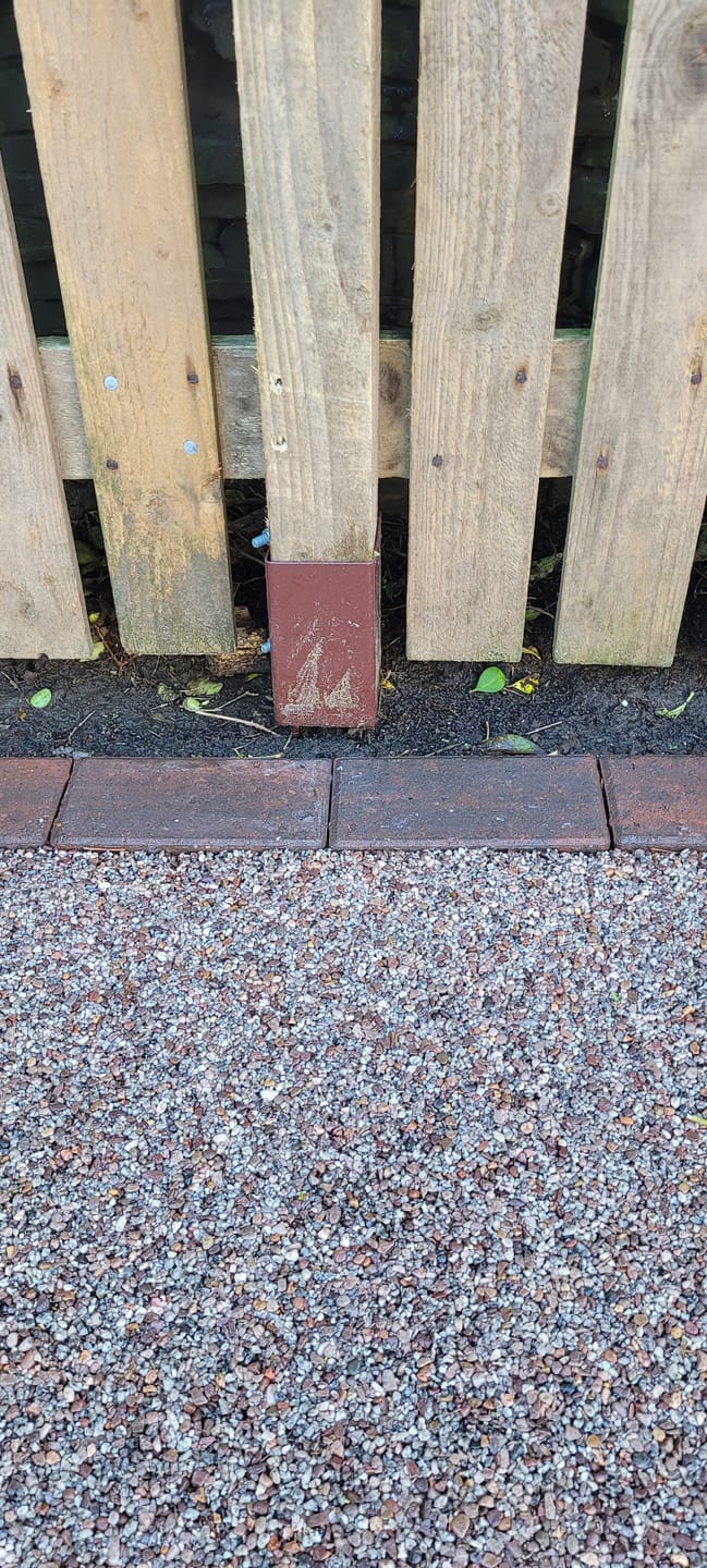 Customer photo review of 75mm (3") Industrial Fence Post Spike Support 600mm Long (Includes Driving Tool)