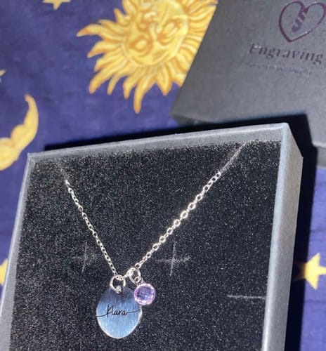 Customer photo review of Ogrlica: Name Birthstone