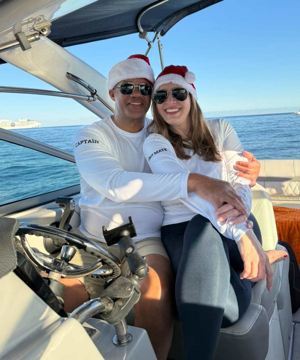 Customer photo review of Mens Captain & Crew Drifit Custom Boat Shirts - Long Sleeves