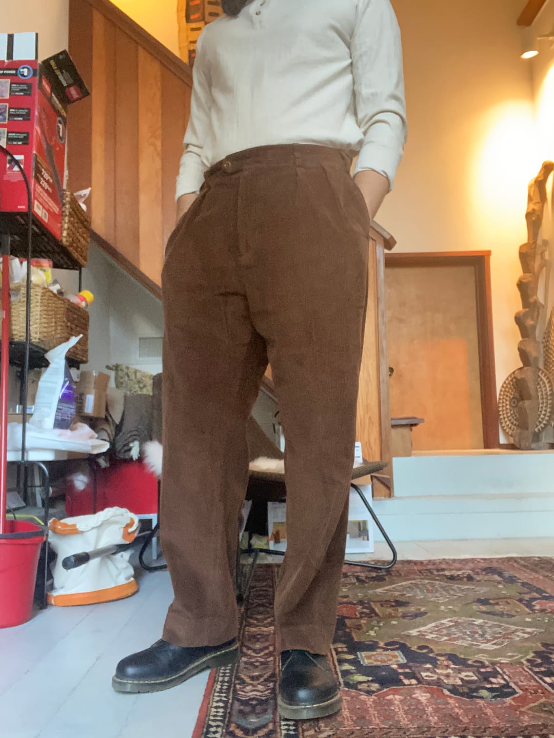 Customer photo review of 12.5 oz 8 Wale Corduroy Trousers - Brown