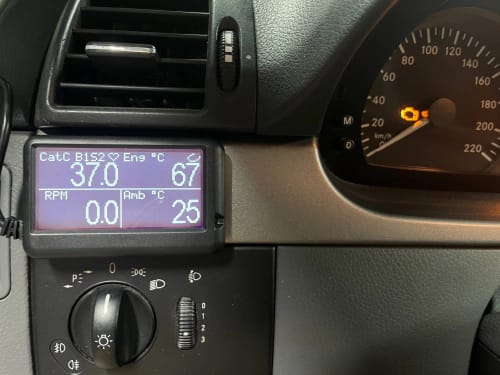 Customer photo review of Track EM Plus v1.4c OBD2 Scanner Code Reader Gauge