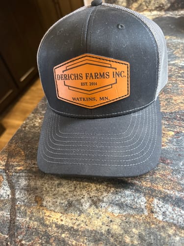 Customer photo review of Premium Custom Leather Patch Hats (Wholesale)