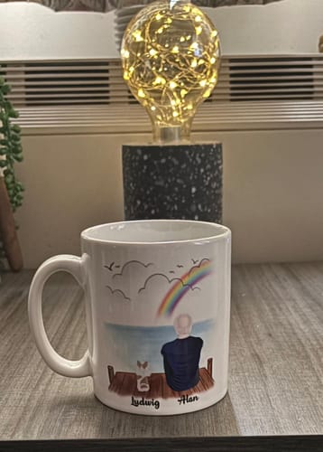 Customer photo review of Man & Dogs - World's Greatest Dog Dad Personalised Mug