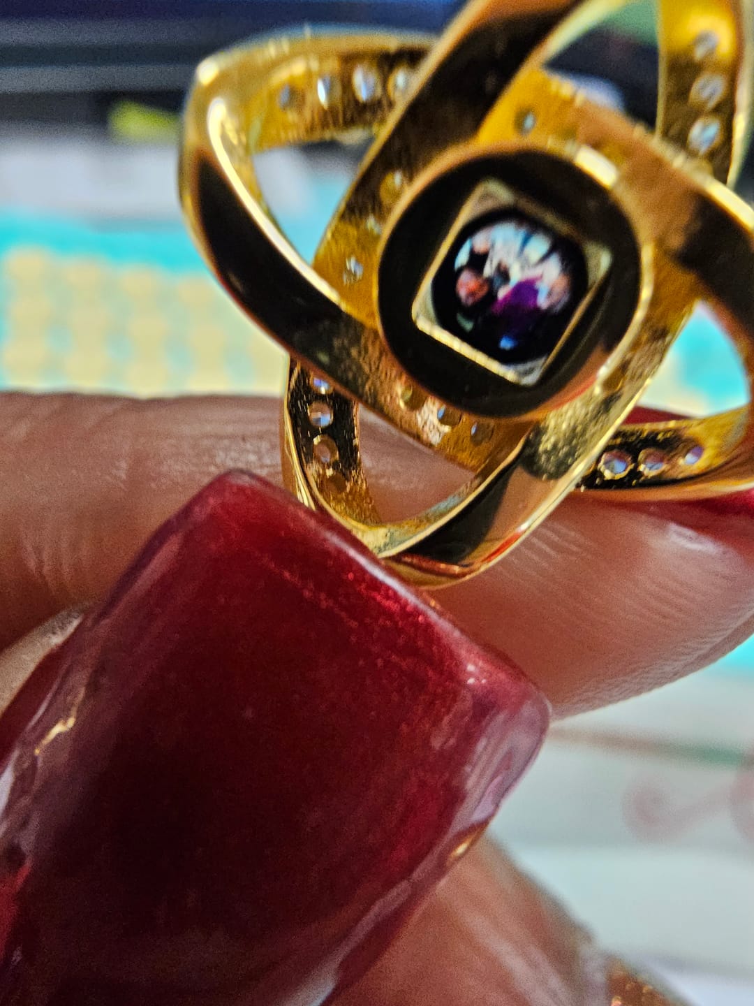Customer photo review of Personalized Photo Projection Necklace