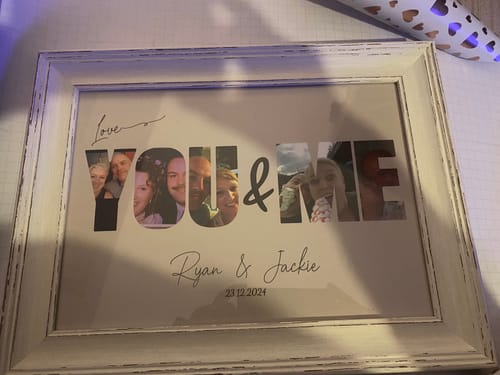 Customer photo review of You & Me - Personalised Poster