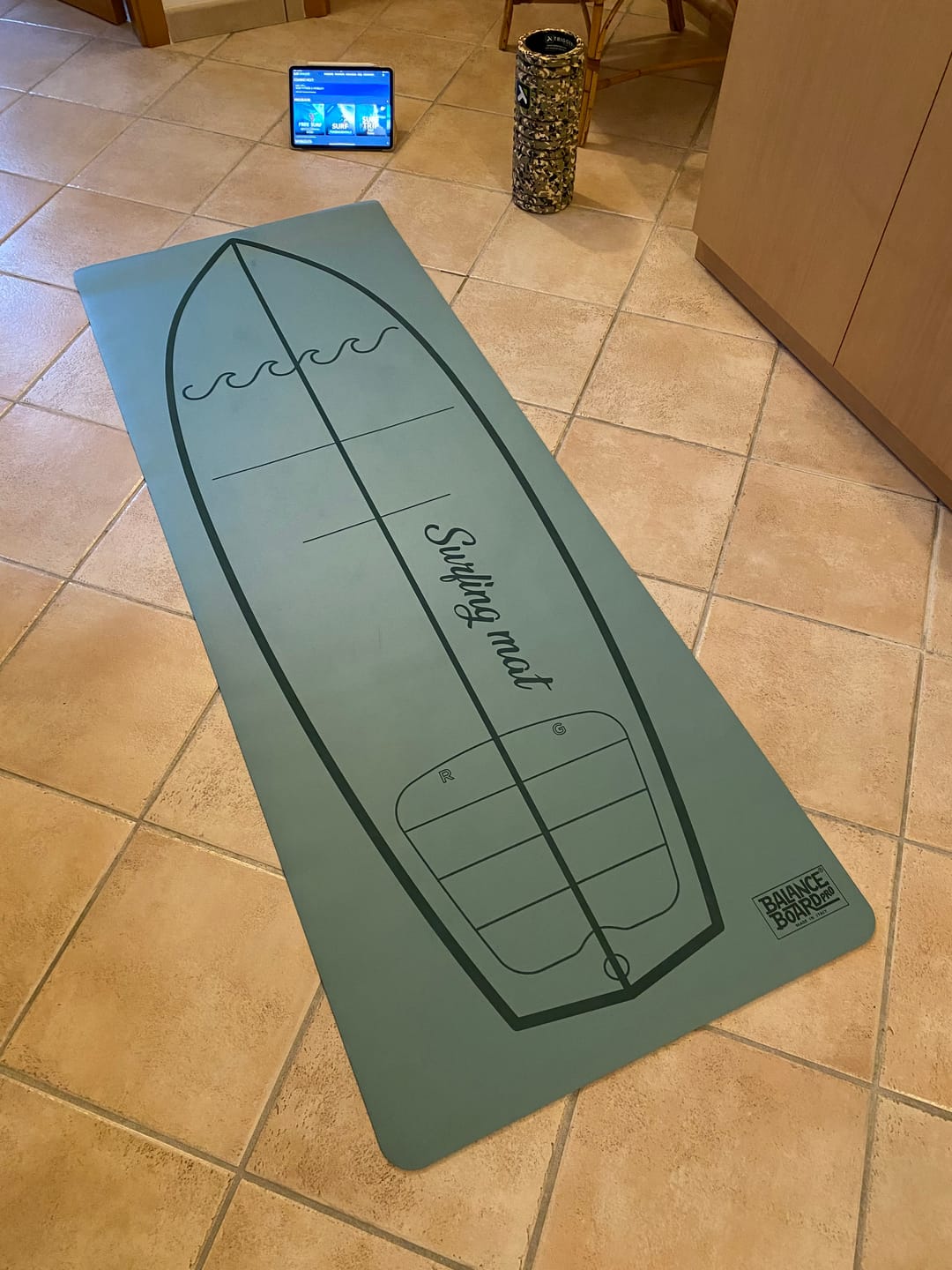 Customer photo review of Surfing mat, the yoga mat for Surfers