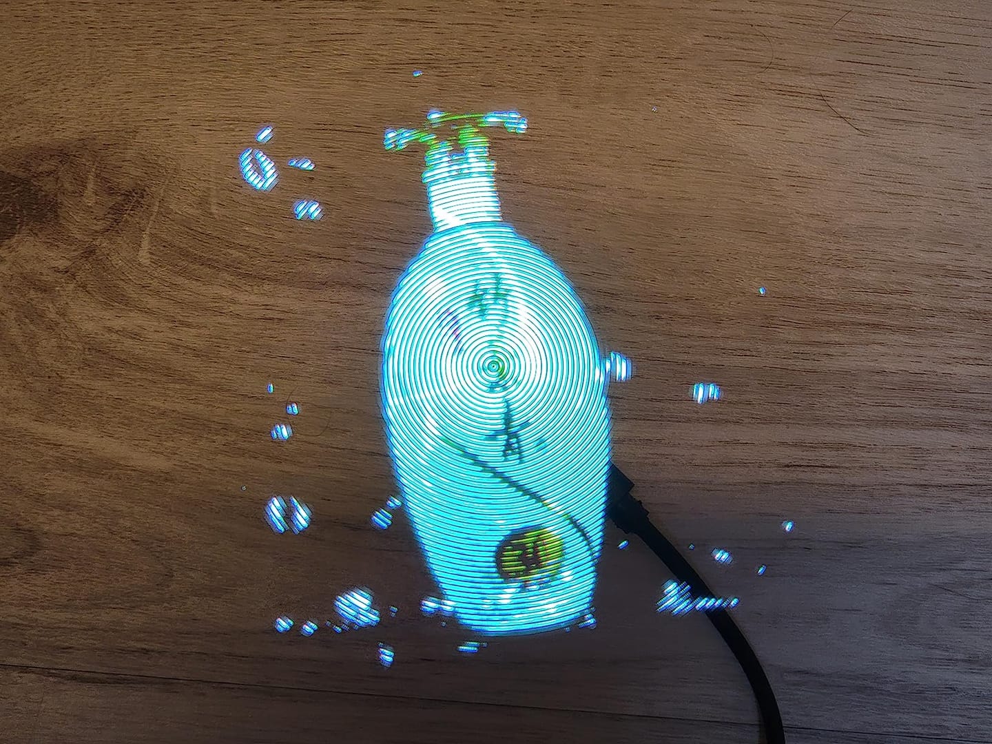 Customer photo review of 3D Holographic Advertising Fan