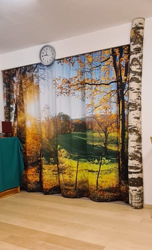 Customer photo review of Fotovorhang "Landschaft im Herbst"