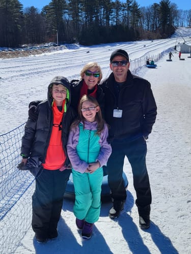 Customer photo review of Cassie - Modern Rimless Look (Blue Mirror)