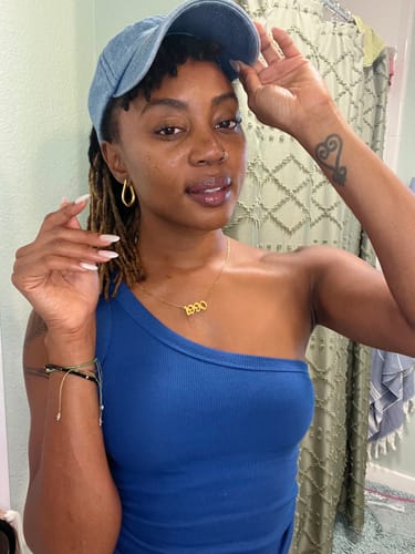 Customer photo review of Custom Year Necklace