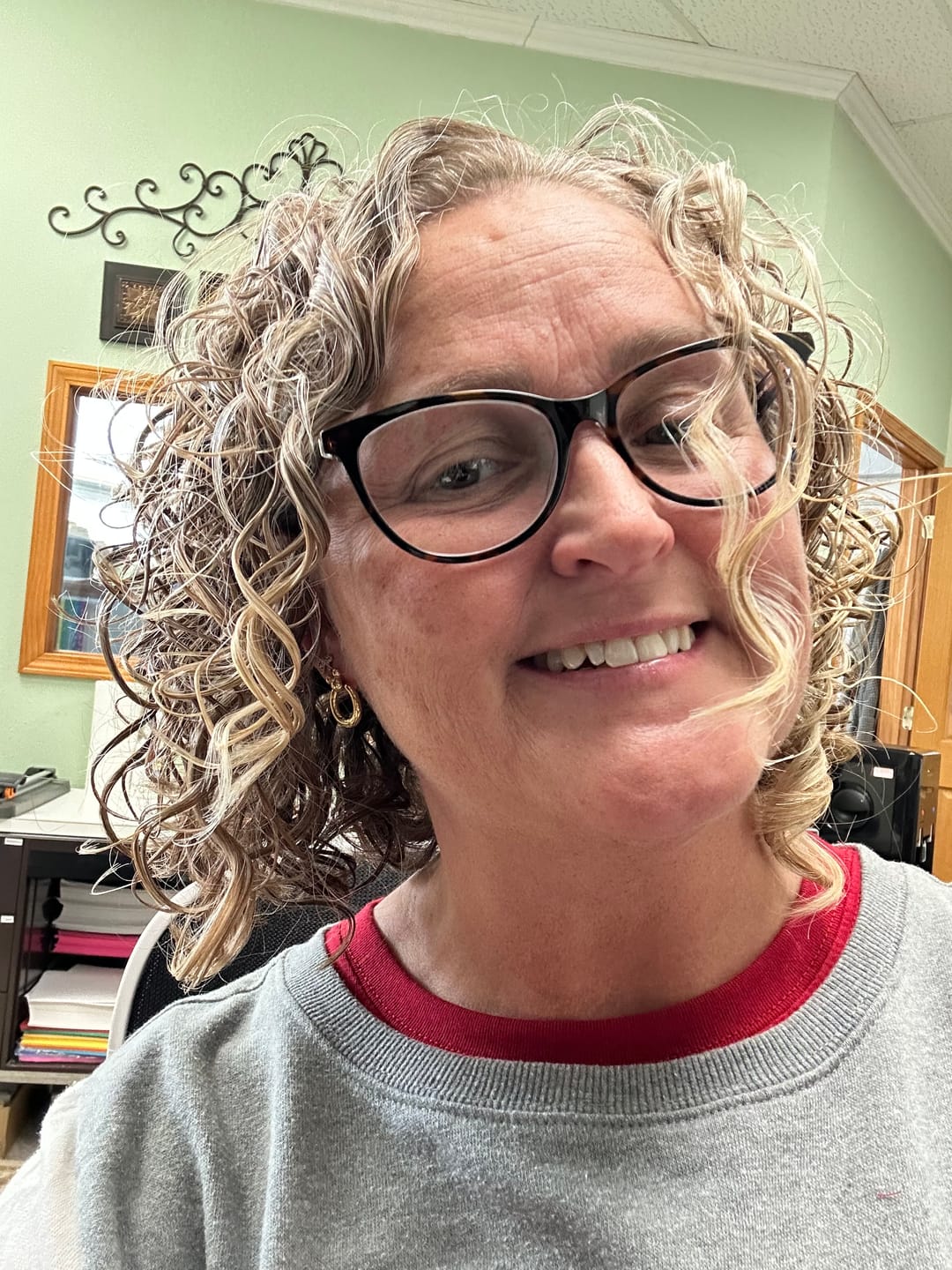 Customer photo review of Mini Leader of the Club Earrings