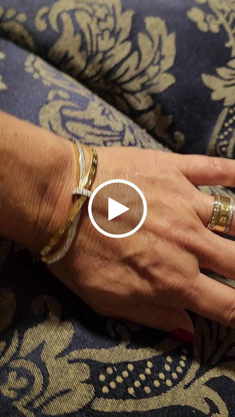 Customer video review of Bracelete Romano Zircônia Banhado em Ouro 18K