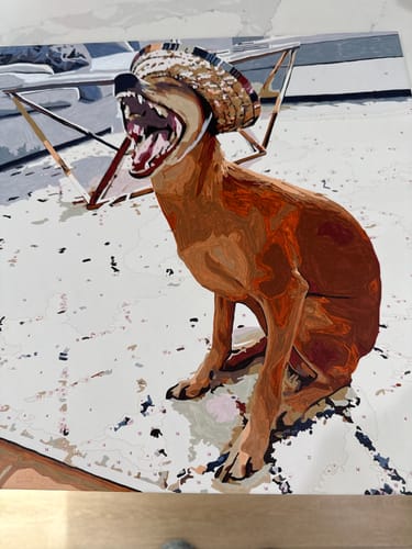 Customer photo review of Paint Your Pet by Numbers Featuring Custom Paint by Numbers Kit