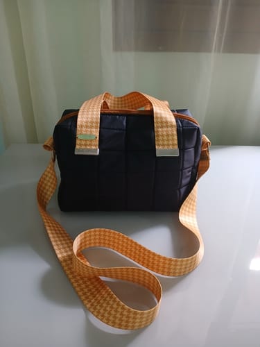 Customer photo review of FITA SUBLIMADA PIED 40MM COR CARAMELO/BEGE 1 METRO