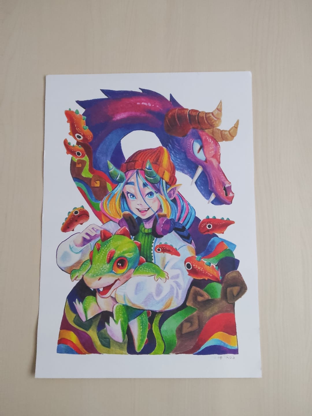 Customer photo review of La Ragazza Arcobaleno • Stampa A3 Firmata