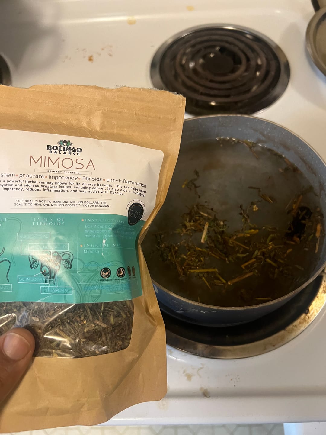 Customer photo review of MIMOSA TEA