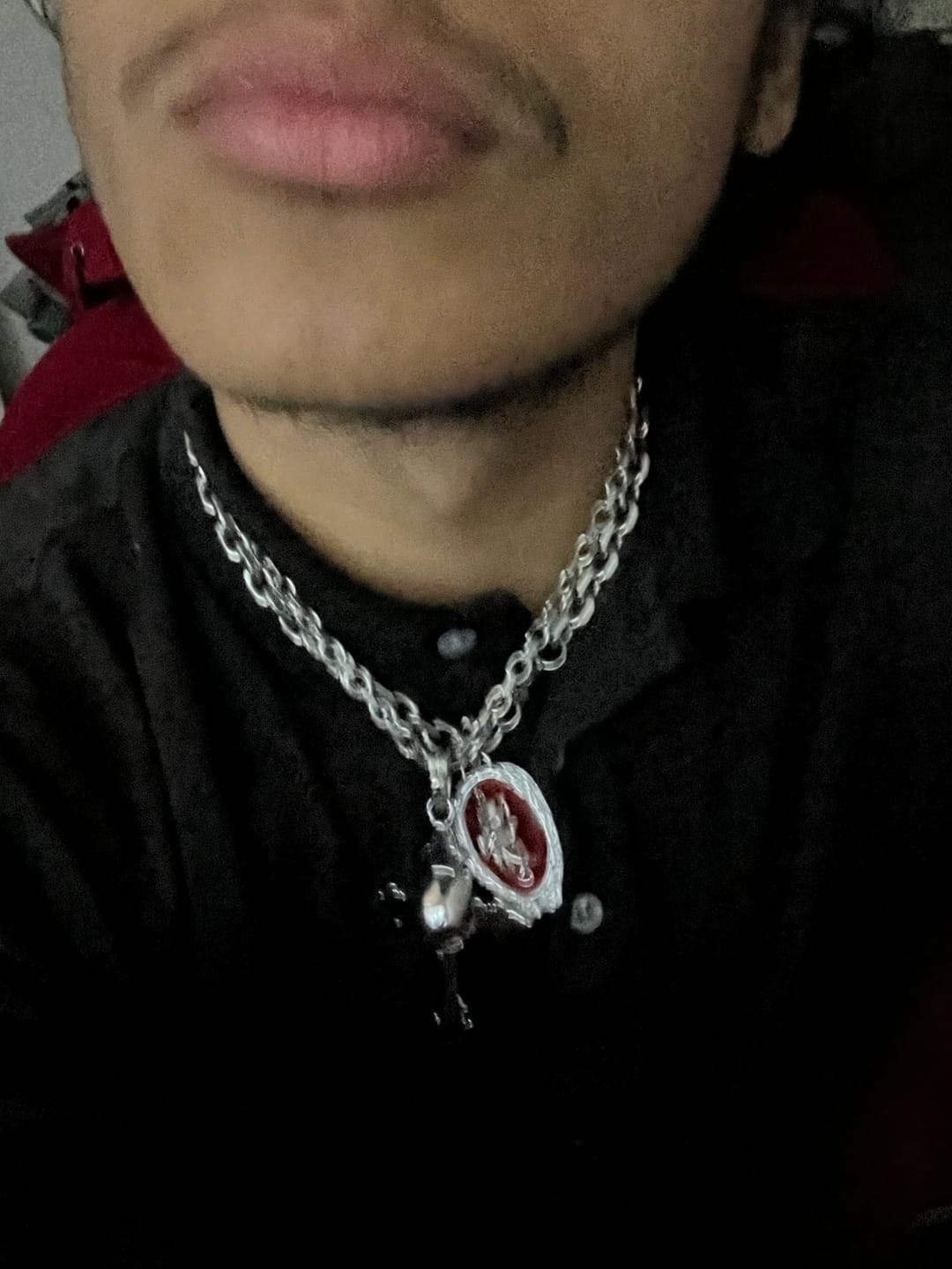 Customer photo review of DEVIL EMBRYO PENDANT