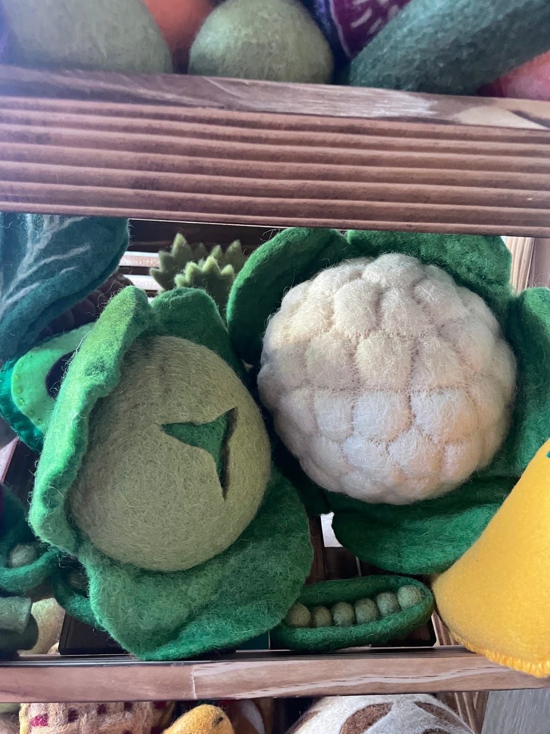 Customer photo review of Felt Vegetables and Fruits - Pick and Choose