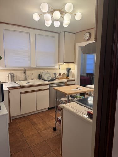 Customer photo review of Blossom 12-Light Opal Glass Bubble Semi Flush Chandelier