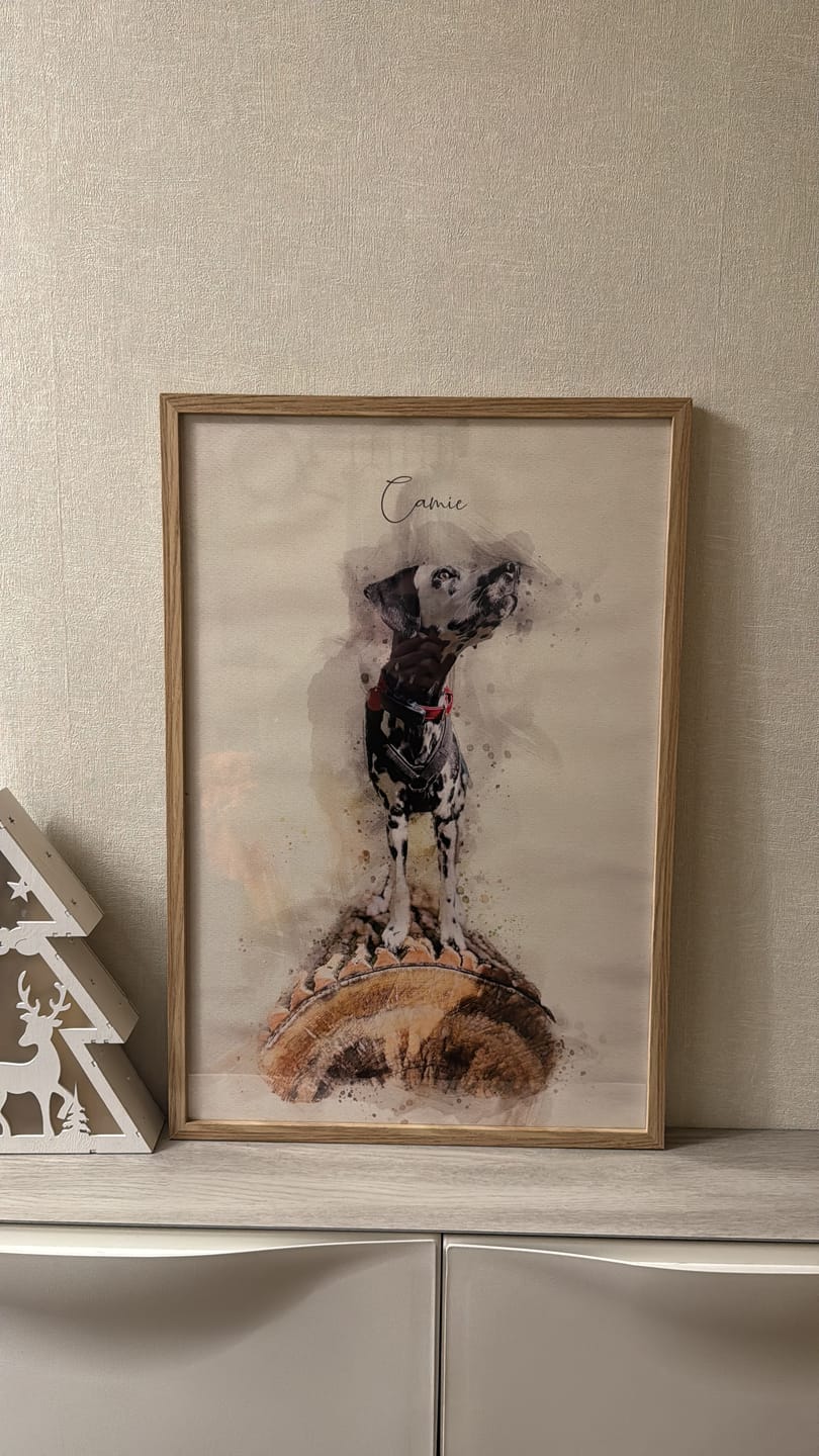 Customer photo review of Weihnachtsgeschenk Gemälde nach Fotovorlage