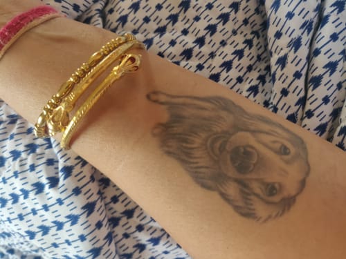 Customer photo review of Golden Stream Bangle Bracelet