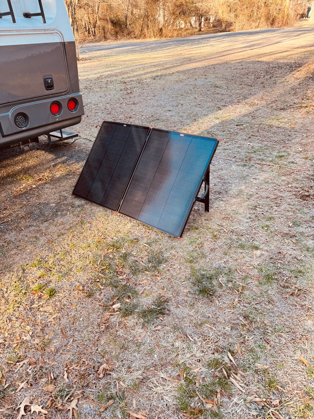 Customer photo review of MEGA 200 Portable Briefcase Solar Panel | 200 Watt Portable Solar Panel | Powerful 12V Portable Solar Panel for Generators, Power Stations, Campers | High Efficiency | BACKORDER