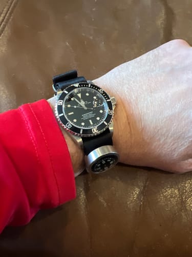 Customer photo review of Black Nylon Watch Strap