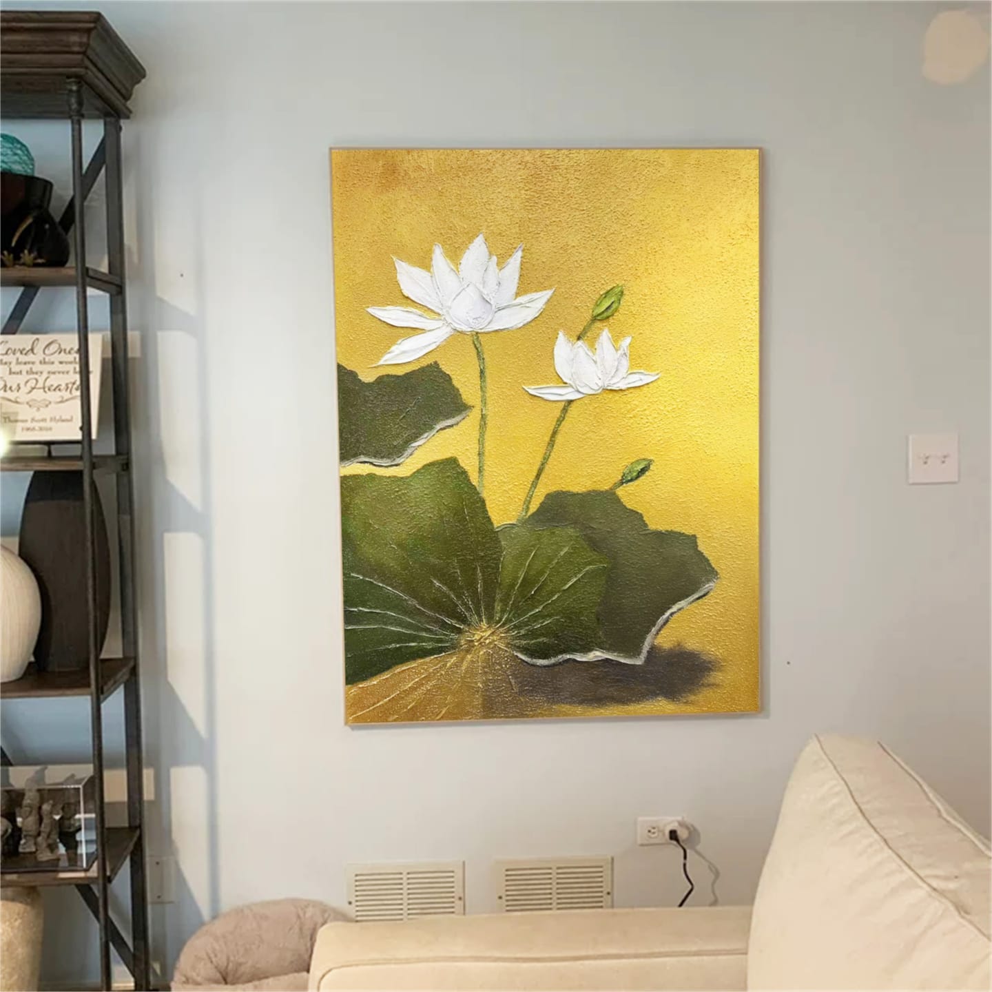 Customer photo review of Flower Textured Painting Canvas #FP044