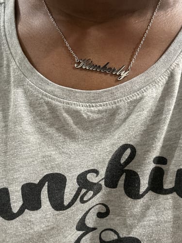 Customer photo review of Personalized Name Necklace