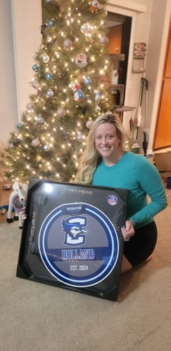 Customer photo review of Creighton Blue Jays Personalized Monogram Metal Art