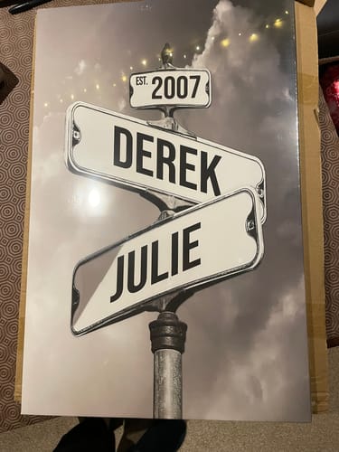 Customer photo review of COUPLES DATE OF LOVE by Cstm Canvas