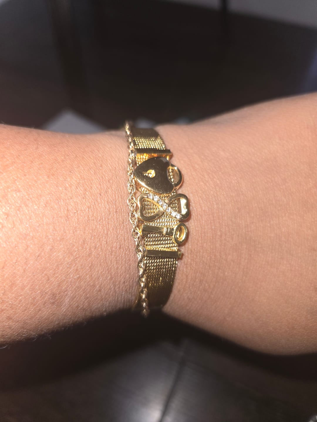 Customer photo review of Mesh bracelet gold