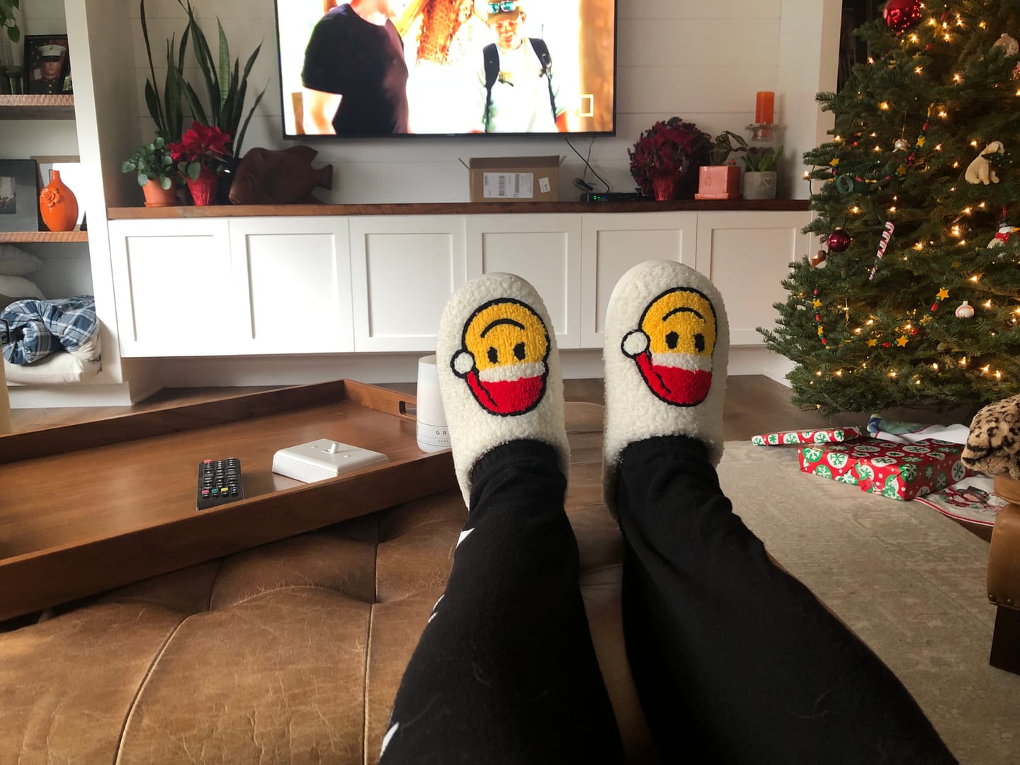 Customer photo review of Joyful Christmas Slippers