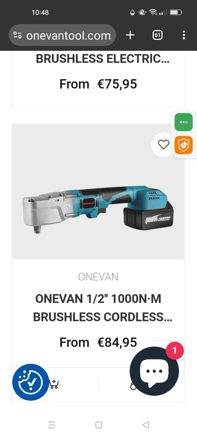 Customer photo review of ONEVAN 1/2'' 1000N·m Brushless Cordless Ratchet Wrench | For Makita 18V Battery