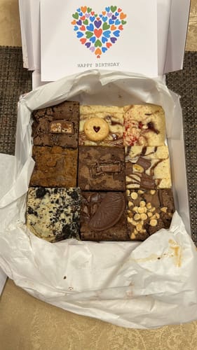 Customer photo review of Christmas Brownie & Blondie Mixed Box
