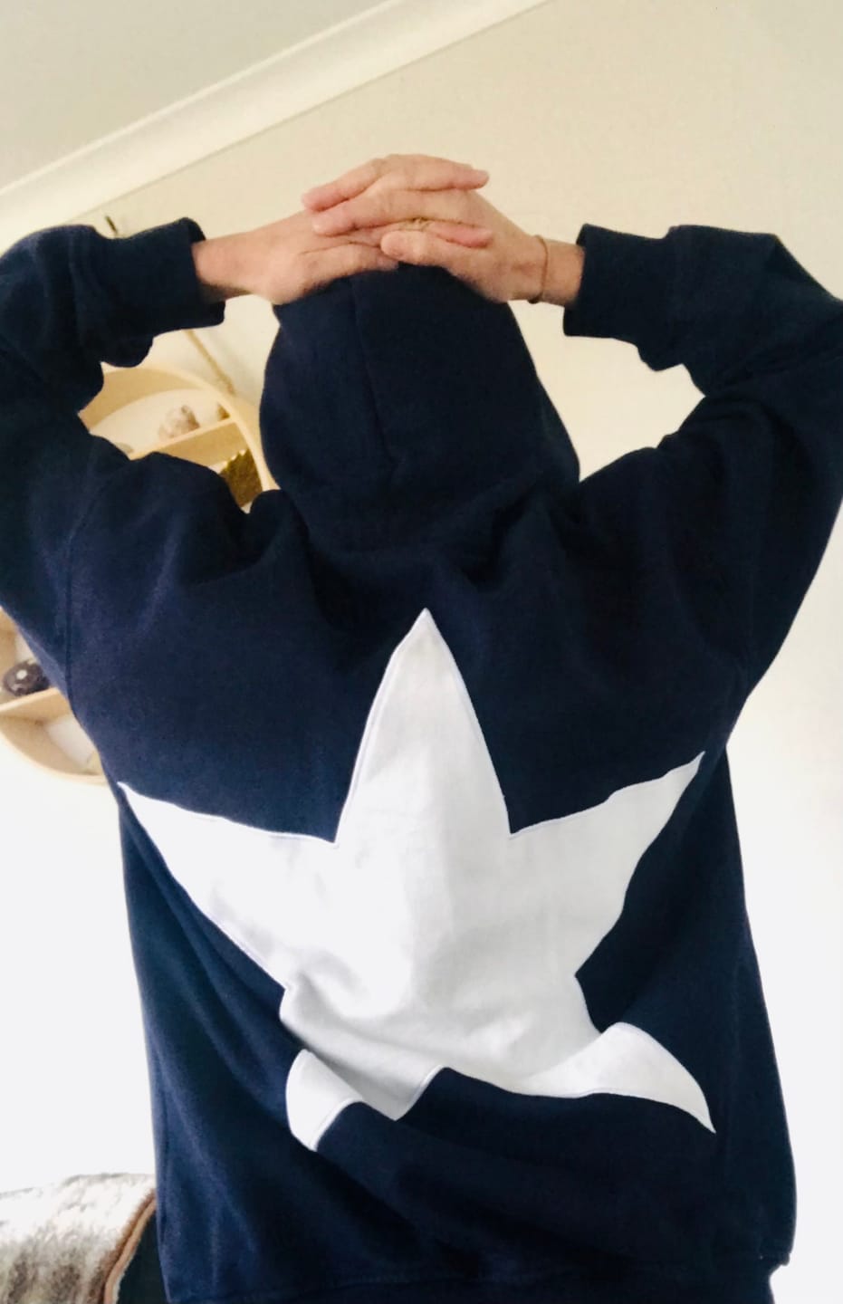 Customer photo review of Aelfric Eden Star Print Color Contrast Hoodie
