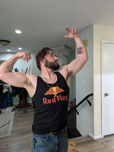 Customer photo review of RED FLAG Tank Top