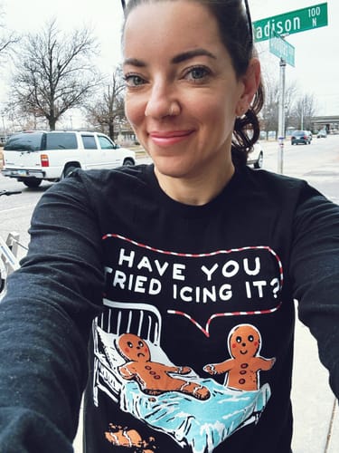 Customer photo review of Have You Tried Icing It - Long Sleeve Tee