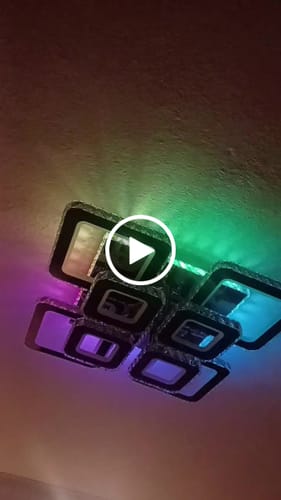 Customer video review of Lustra LED 4+4 Square Cristal Chrome Super RGB Echivalent 1000W