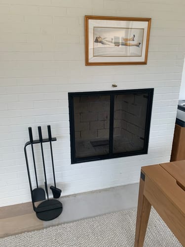 Customer photo review of Stiletto - Masonry & Prefab Fireplace Glass Doors
