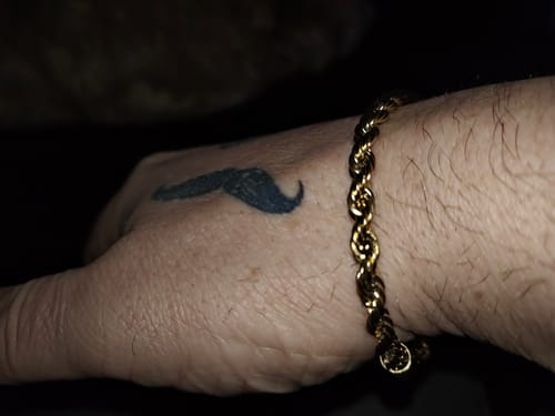 Customer photo review of Rope Bracelet Gold | 5mm