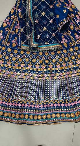 Customer photo review of Blue Color Designer Wedding Wear Trendy Embroidery Lehenga Choli