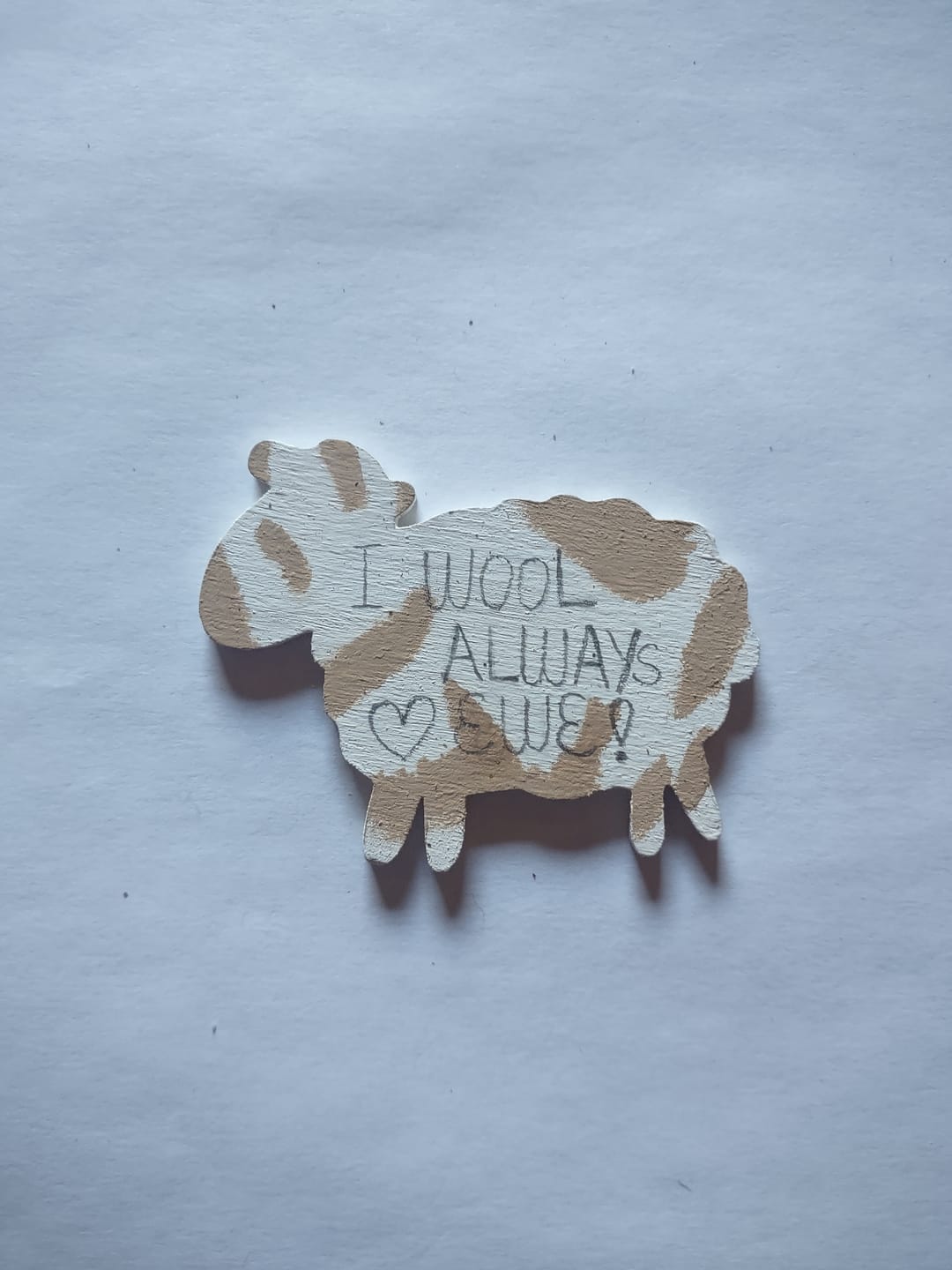 Customer photo review of Unfinished Wood Cute Sheep Shape - Craft - up to 36"