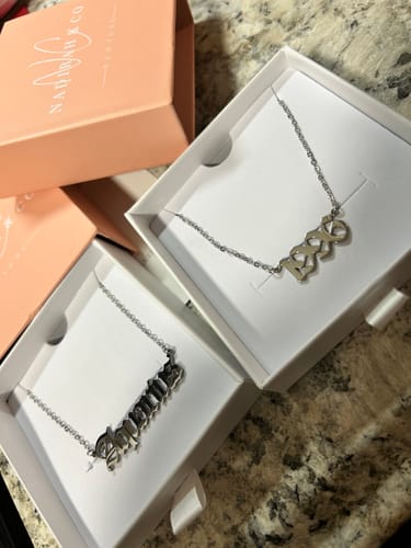 Customer photo review of Custom Year Necklace