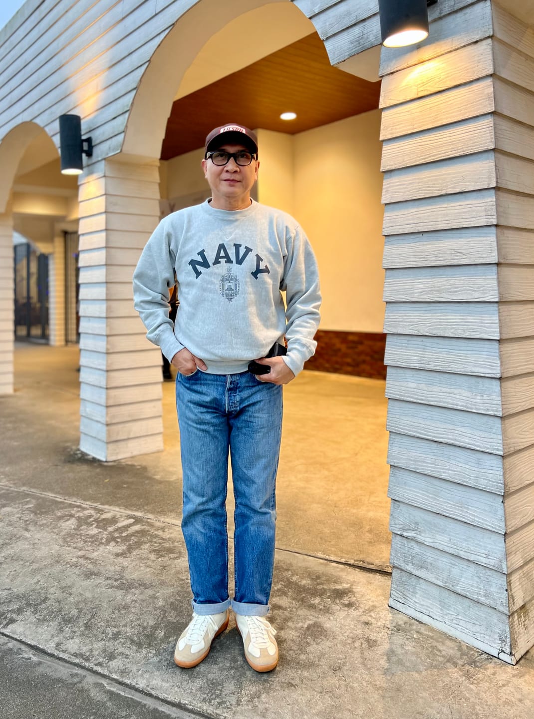 Customer photo review of US Naval Academy Reverse Weave Sweatshirt