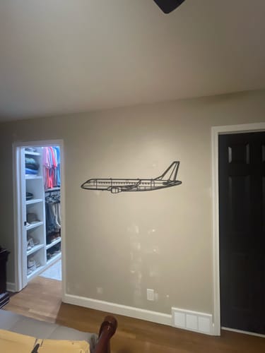 Customer photo review of EMJ-175 Metal Aircraft Wall Art - NCP0176