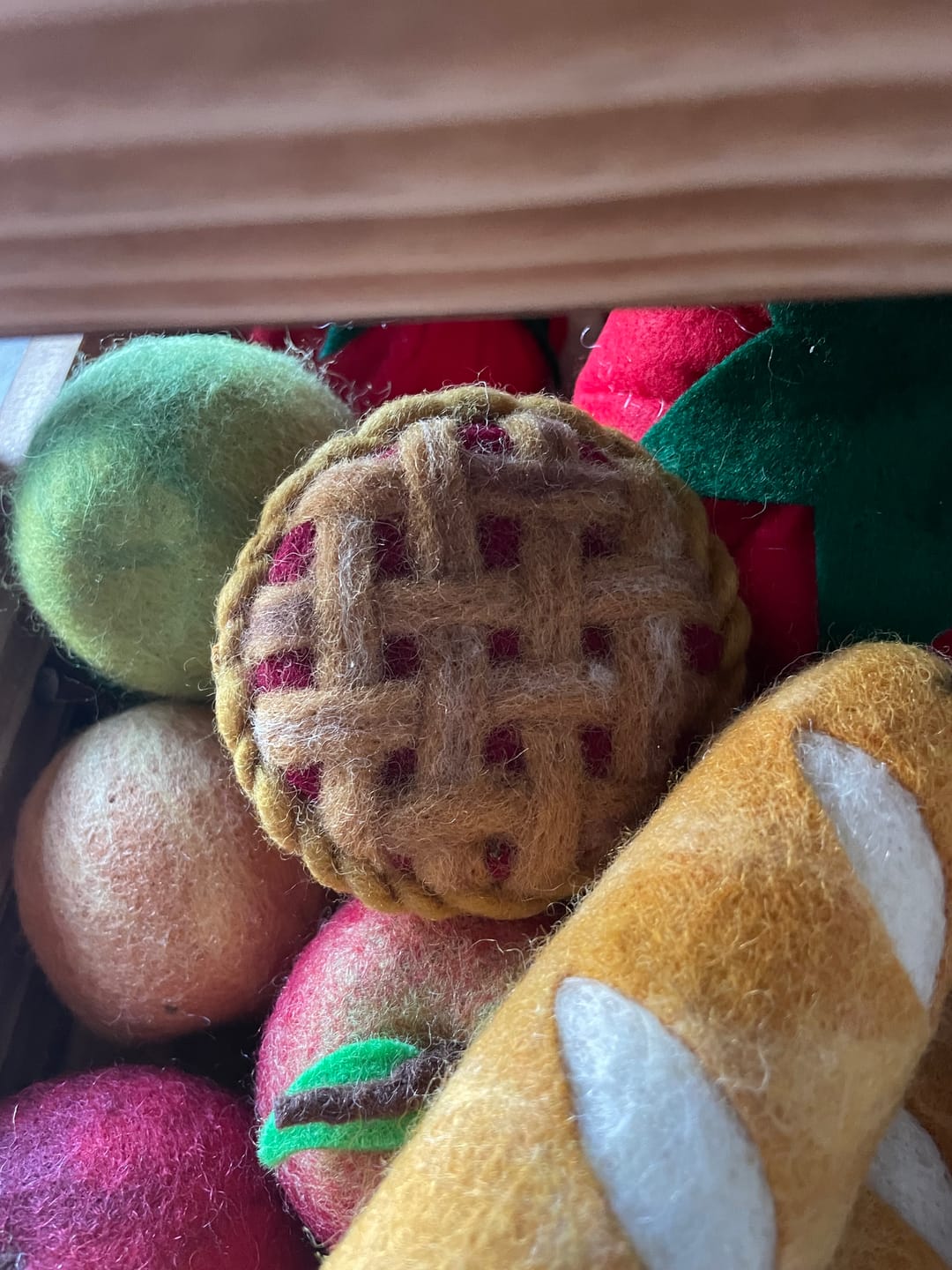 Customer photo review of Felt Lattice Apple Pie